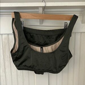 Olive green high waisted two piece